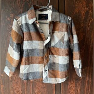 Toddler plaid shacket